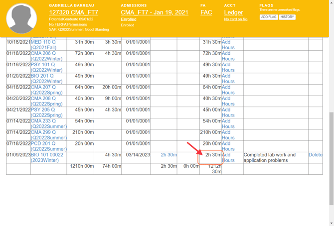 V1 make up time table