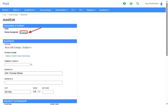 externship position assignment