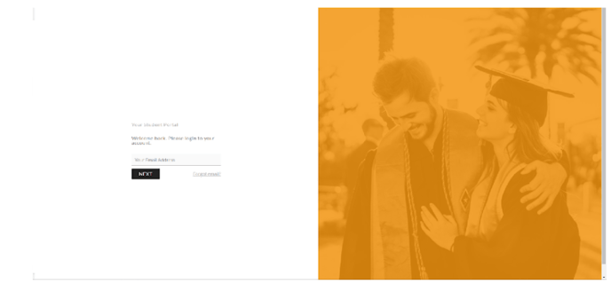 student portal log in screen