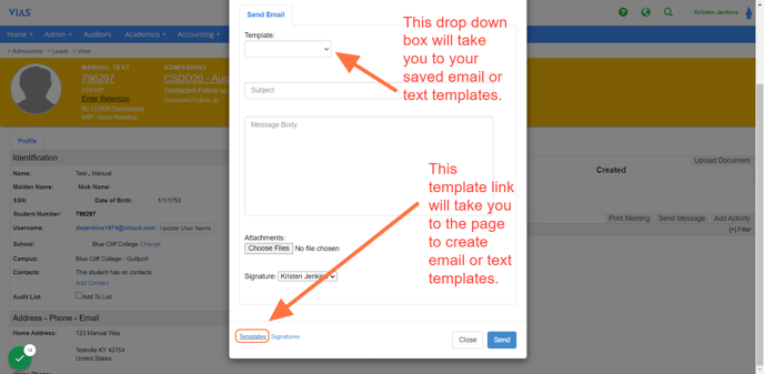 template activites box