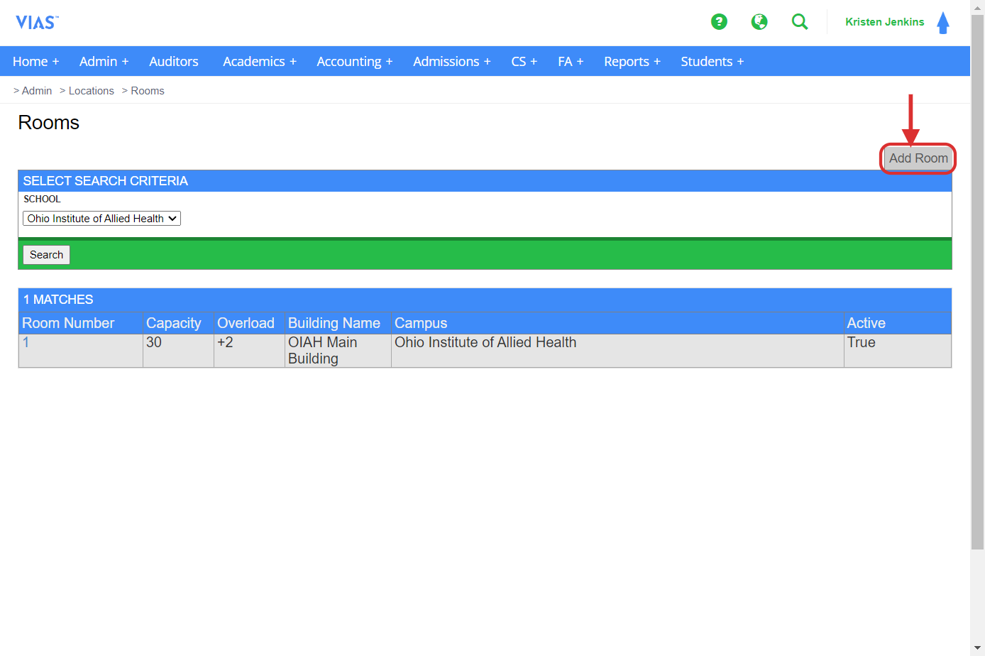 Click on Add Room to the right.